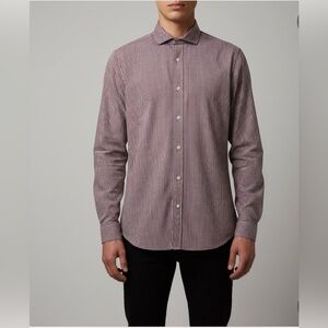 Daniel Cremieux Burgundy Checkered Button Down Shirt